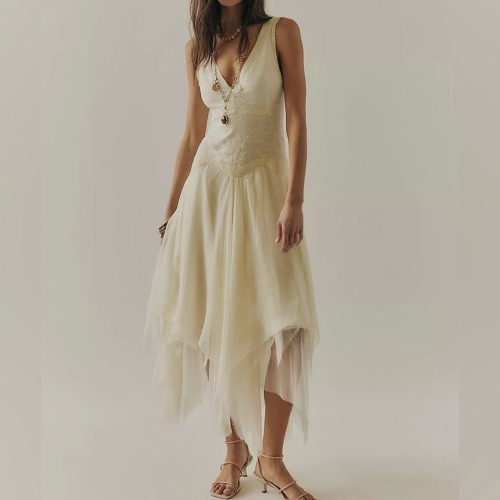 NWT Free People Nigel Preston wanderlust dress cream